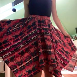 Multi-colored Asymmetrical skirt